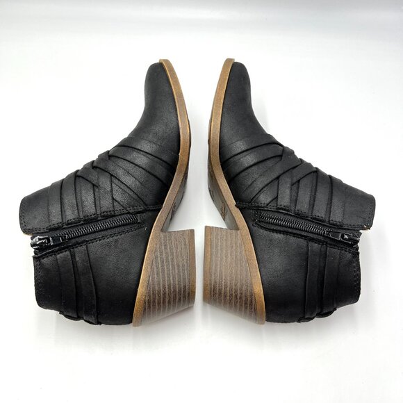 Lifestride Womens Size 6 Black Faux Vegan‎ Leather Ankle Boots Booties Shoes - Picture 7 of 13